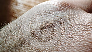 Human skin texture. Macro healthy and young hand skin