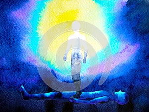 Human soul spirit and body connect to mind connection inside photo