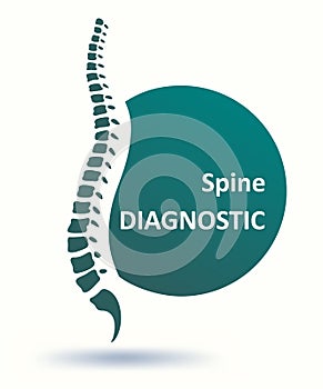 Human spine backbone logo template