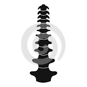 Human spine icon, simple style