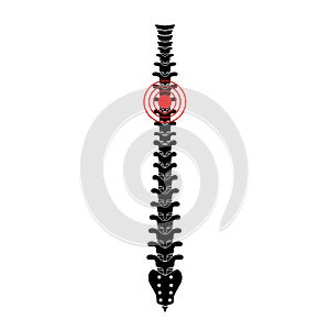 Human spine pain vector illustration photo