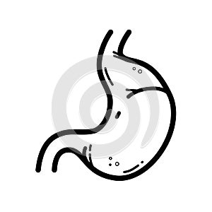 human stomach, digestive system, - vector icon