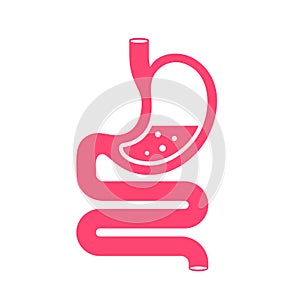 Human stomach and gastrointestinal system icon photo