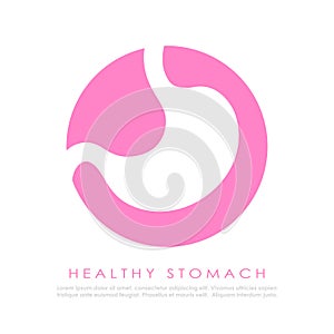 Human stomach vector logo