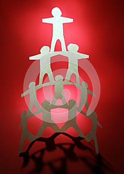 Human team pyramid