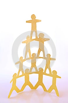 Human team pyramid