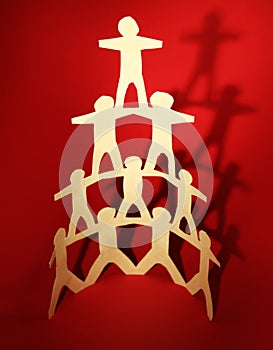 Human team pyramid