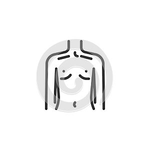 Human torso line icon