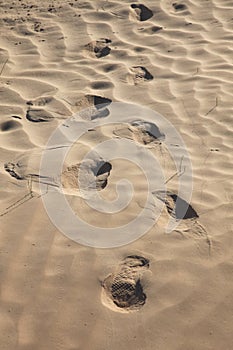 Human trace on sand