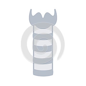 Human trachea tube windpipe airway medical icon