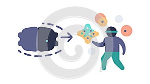 Human Transformation Vector: Tech Evolution Digital Impact, vector design Generative AI