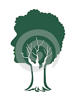 Human tree nature concept green logo vector