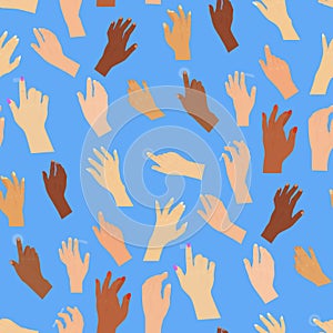 Human vector hand press button arm finger control push pointer cursor target gesture internet human body part different