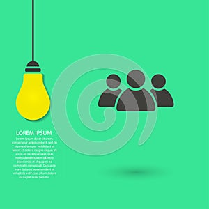Human vector icon , lorem ipsum Flat design