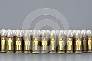 Human white silhouettes