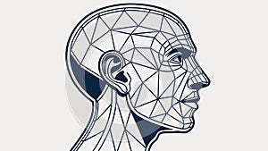Human Wireframe Head Ã¢â¬' AI Digital Intelligence Vector Concept, vector design Generative AI
