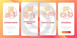 Humanitarian neglection orange onboarding mobile app page screen