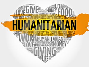 Humanitarian word cloud