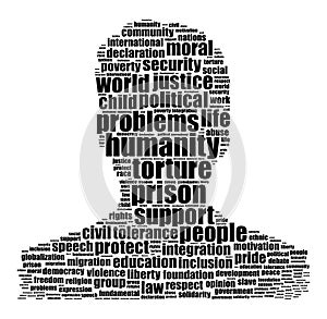 Humanity word cloud concept