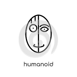 Humanoid icon. Trendy modern flat linear vector Humanoid icon on