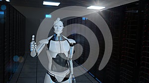 Humanoid Robot Data Center Okay