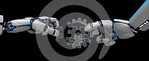 Humanoid Robot Gear Wheel Puzzle