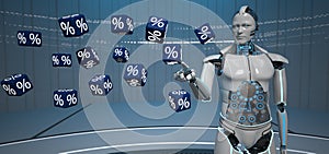 Humanoid Robot Percent Cubes