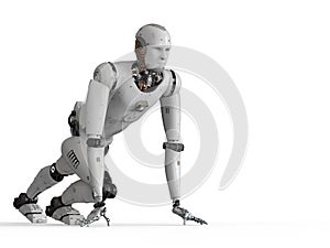 Humanoid robot running