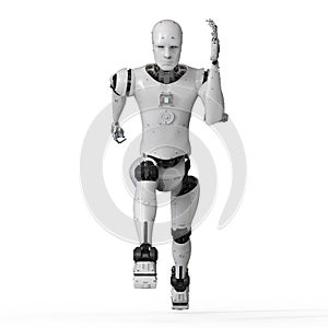 Humanoid robot running