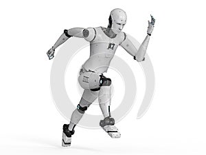 Humanoid robot running