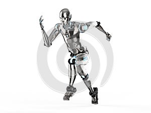 Humanoid robot running