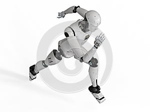 Humanoid robot running