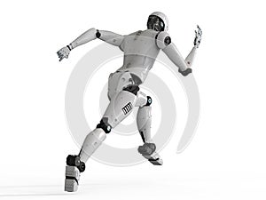 Humanoid robot running