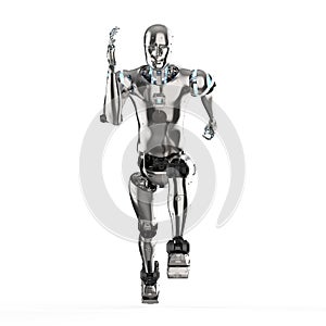 Humanoid robot running