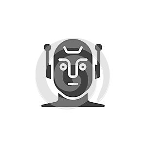 Humanoid robot vector icon