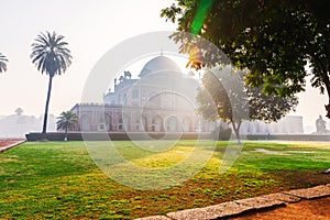 Humayun's Tomb in India, New Delhi, beautiful sunrise view