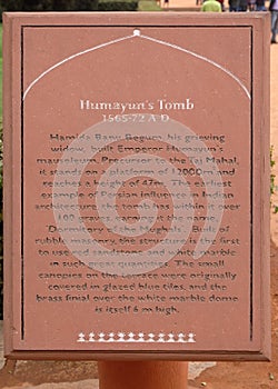 Humayuns Tomb sign, Delhi