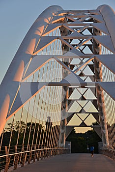 Humber Bay Arch Bridge at dawn