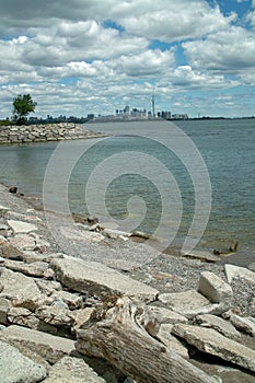 Humber Bay Beach view of Toronto Ontario Canada