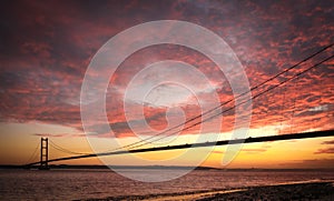Humber Bridge at Sunset