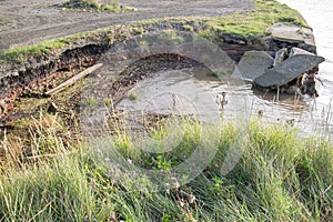 Humber Estuary Coastal Erosion North Ferriby, England