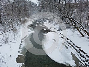 Humber river in winter