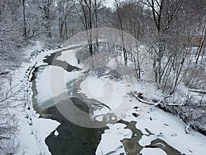 Humber river in winter