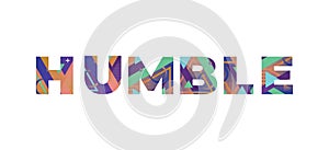 Humble Concept Retro Colorful Word Art Illustration