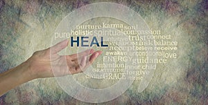 Humble Healing Words Tag Cloud