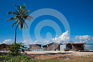 Humble homeson the east coast of Sabah, Borneo.