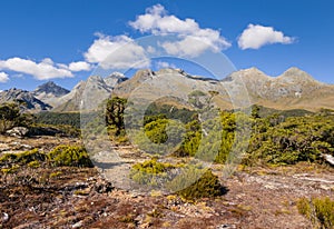 Humboldt mountains from Key Summit Track in Fiordland National Park, New Zealand