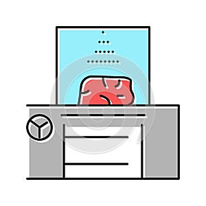 humidification system meat color icon vector illustration