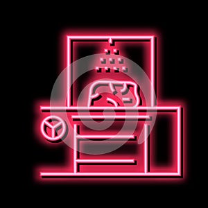 humidification system meat neon glow icon illustration