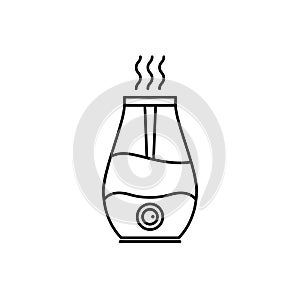 Humidifier air diffuser line icon. Purifier microclimate ultrasonic home flat icon, healthy humidity